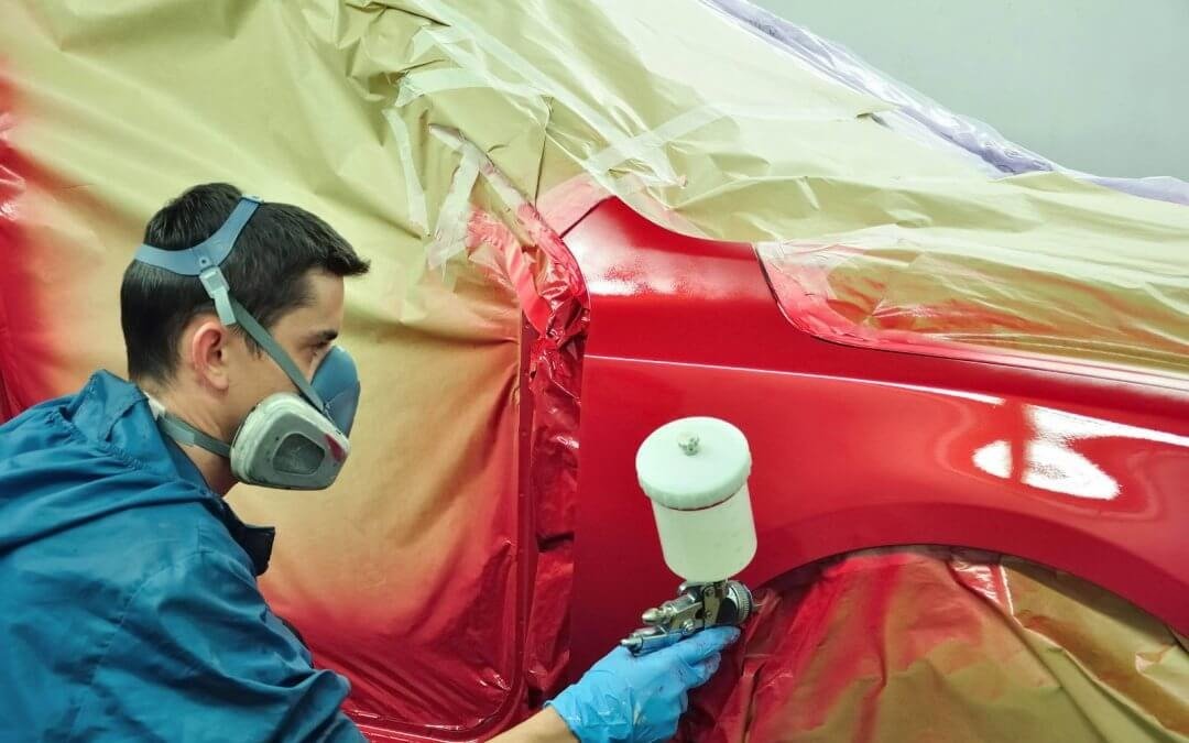Luxury car repainting workshop